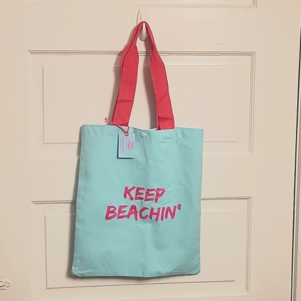 Beautiful pink 💗 and blue tote bag!!!